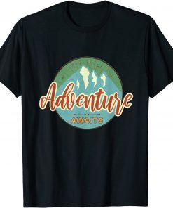 Adventure Awaits Vintage Great Adventure Hiking Camping T-Shirt