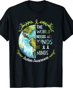 All Kinds Of Minds Autistic Support Amazon Autism Awareness T-Shirt