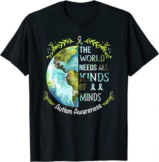 All Kinds Of Minds Autistic Support Amazon Autism Awareness T-Shirt