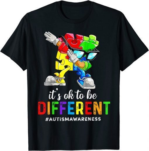 Autism Awareness Acceptance Women Kid Its Ok To Be Different T-Shirt