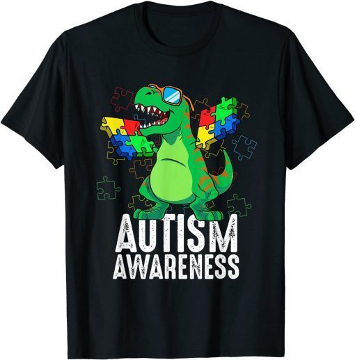 Autism Awareness T Rex Dino Autistic Toddler ASD Dino Autism T-Shirt