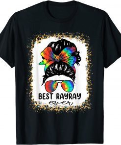 Bleach Best RayRay Ever Tie Dye Messy Bun Hair Mother's Day T-Shirt