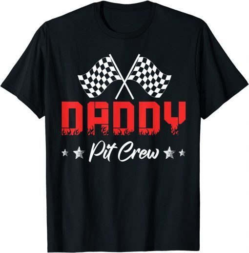 Car Racing Birthday Party Family Matching Daddy Pit Crew T-Shirt