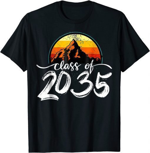 Class Of 2035 Kindergarten Pre K Grow With Me Graduation T-Shirt