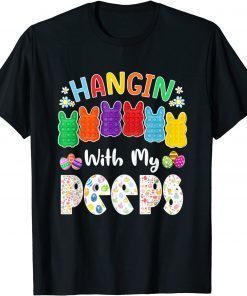 Easter Pop It Bunnies Hanging With My Peeps Easter Day 2022 T-Shirt