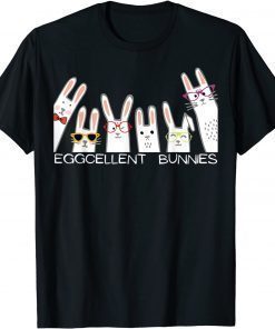 Eggcellent Bunnies Happy Easter Cool Bunny Cute Egg Hunter T-Shirt