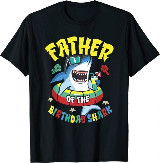 Father of the Birthday Shark Matching Family T-Shirt