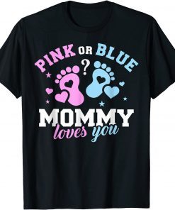 Gender Reveal Mommy Mom Family Mother's Day T-Shirt