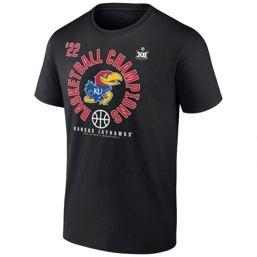 Kansas Jayhawks 2022 Big 12 Basketball Conference Tournament Champions T-Shirt