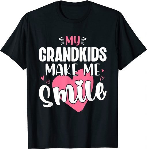My Grandkids Make Me Smile Grandmother T-Shirt