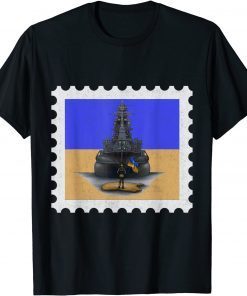 Ukraine Postage Stamp Soldier Flag Pride T-Shirt