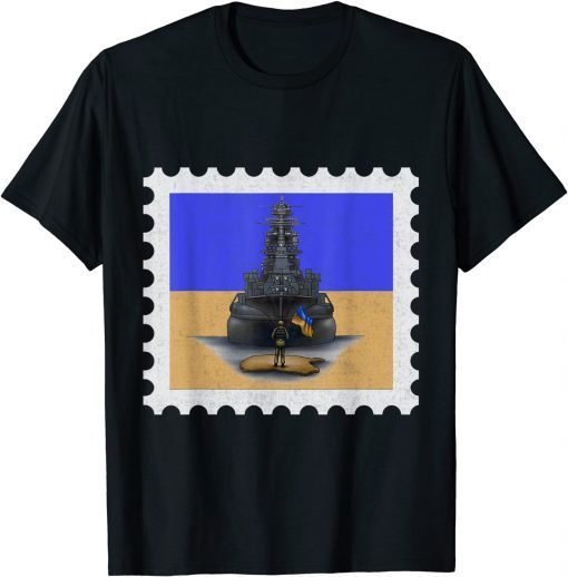 Ukraine Postage Stamp Soldier Flag Pride T-Shirt