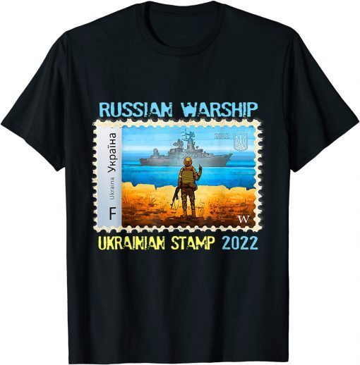 Vintage Ukraine Postage Stamp Flag Pride 2022 New Stamp 22 Tee Shirt