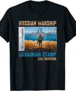 Vintage Ukraine Postage Stamp Flag Pride 2022 T-Shirt