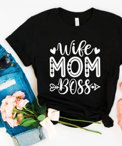 Wife Mom Boss Mother's Day Shirt