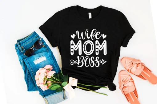 Wife Mom Boss Mother's Day Shirt