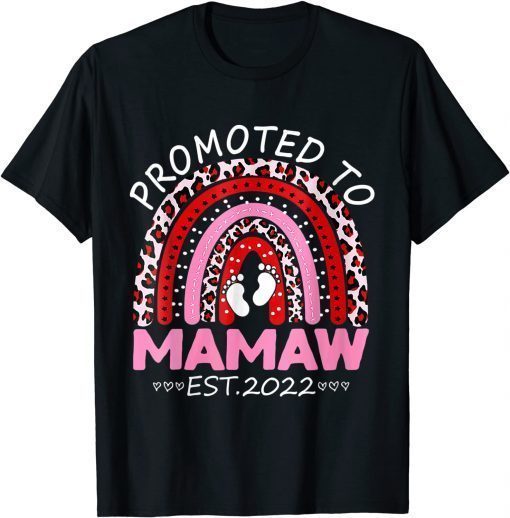 Womens Promoted to Mamaw Est. 2022 First Time Mamaw T-Shirt