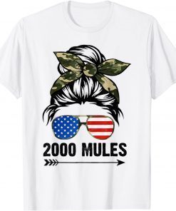 2000 Mules Game Is Over Pro Trump Messy Bun USA 2024 T-Shirt