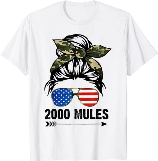 2000 Mules Game Is Over Pro Trump Messy Bun USA 2024 T-Shirt