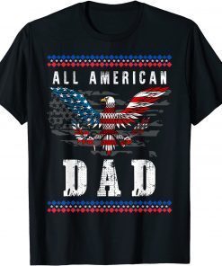 4th of July American Flag Dad T-Shirt