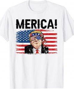 4th of July Merica Trump USA American Flag Vintage T-Shirt