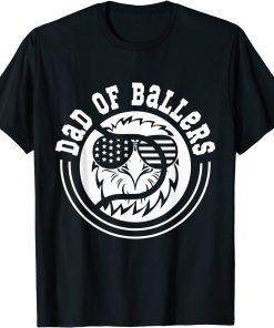 4th of July USA Flag Daddy Of Baseball Dad Of Ballers T-Shirt