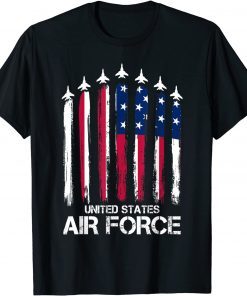 Air Force US Veterans American Flag 4th of July Patriotic T-Shirt