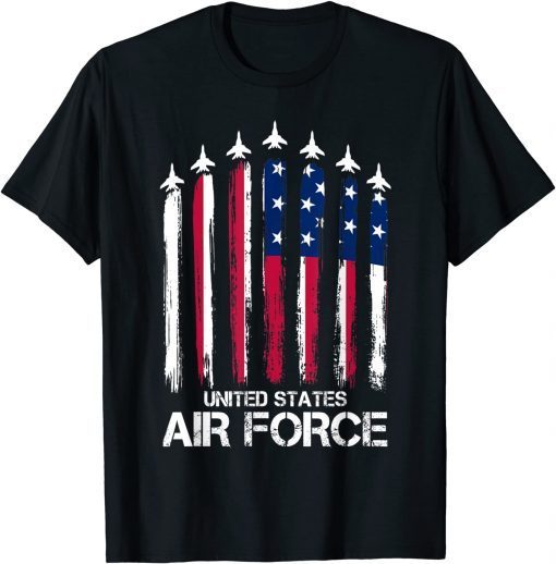 Air Force US Veterans American Flag 4th of July Patriotic T-Shirt