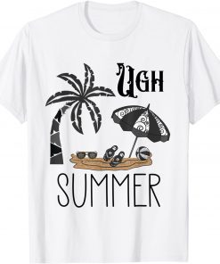 Goth Summer Aesthetic Skull Beach Palm Gothic Occult T-Shirt