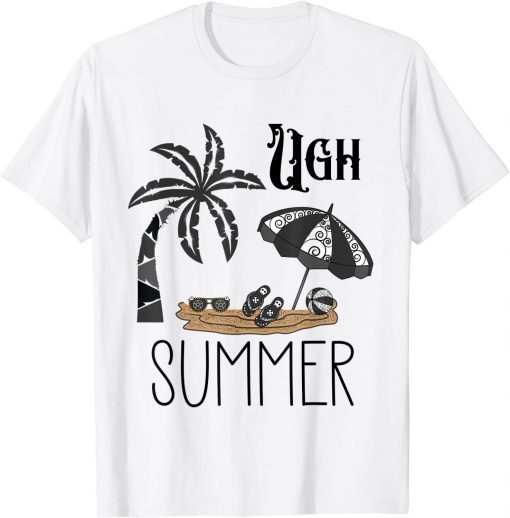 Goth Summer Aesthetic Skull Beach Palm Gothic Occult T-Shirt