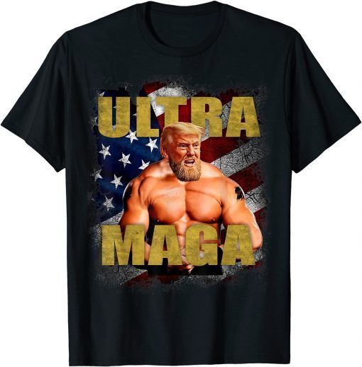 Pro-Trump, Trump Muscle, Ultra Maga American-Muscle T-Shirt
