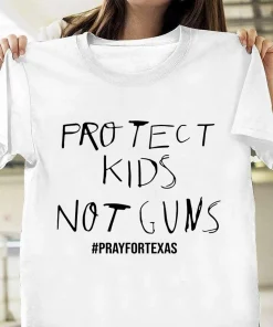 Protect kids not gun, Uvalde Texas Strong American Flag Cross Protest T-Shirt