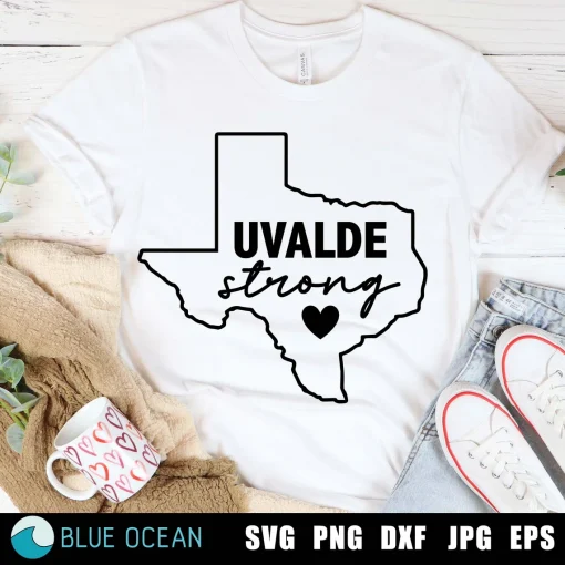 Uvalde Strong, Anti Gun Pray For Texas T-Shirt