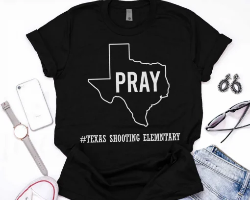 Vintage Texas Shooting Pray For Tesax Protect Kids Not Gun T-Shirt