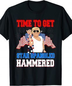 4th July Trump Bae Merica Time To Get Star Spangled Hammered T-Shirt