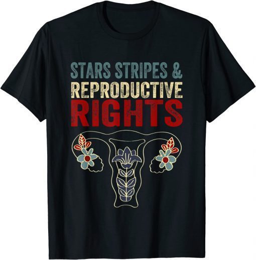 4th Of July Stars Stripes And Reproductive Rights Feminist T-Shirt