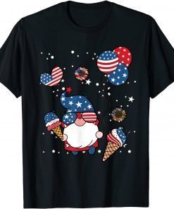 4th of July 2022 Gnomes Patriotic Gnome American Flag T-Shirt