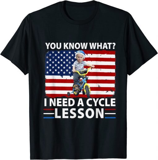 4th of July Biden bike accident i need a cycle lesson T-Shirt