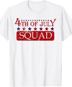 4th of July Squad Cool Patriotic 4th July Crew T-Shirt