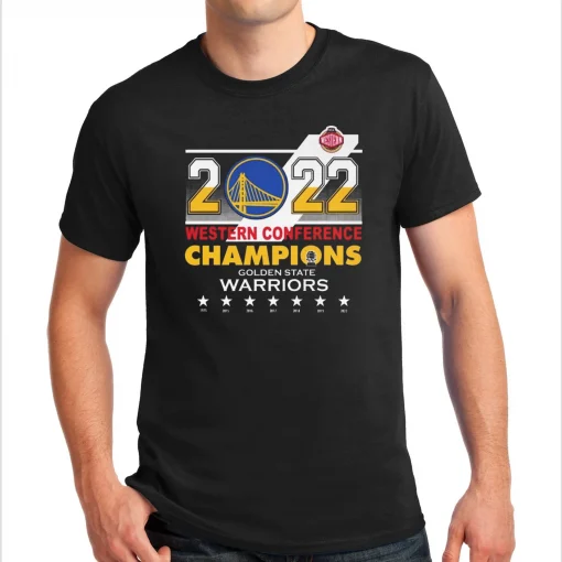 7th Western Conference Champions , Golden State Warriors Champions History Shirt