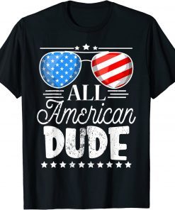 All American Dude 4th of July Sunglasses Family Tee Shirt