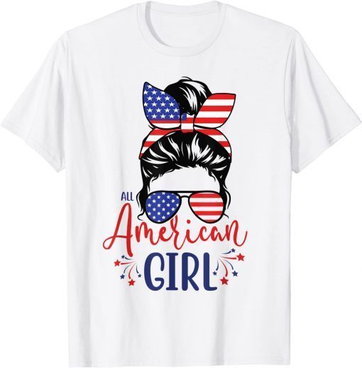 All American Girls 4th Of July Family Matching T-Shirt