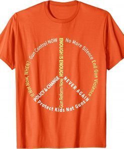 Uvalde Anti Guns Slogan Reform Control Now Hashtag Orange T-Shirt