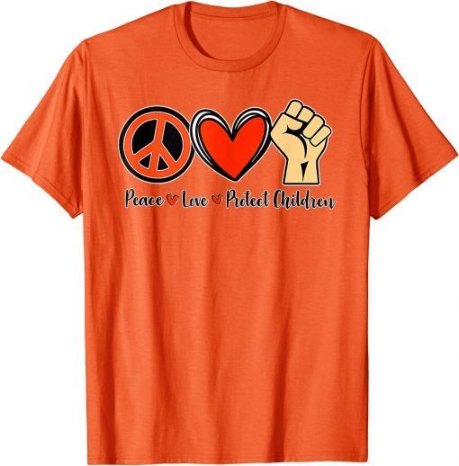 Uvalde Protect Our Kids End Guns Violence Wear Orange Peace Sign T-Shirt