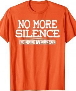 Uvalde Wear Orange Anti Gun No More Silence End Gun Violence Ribbon T-Shirt