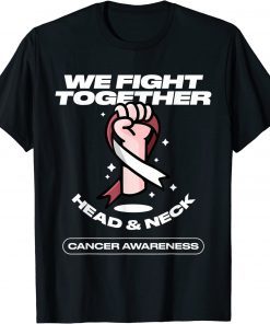 White Burgundy Ribbon Family Head Neck Cancer Awareness Tee Shirt