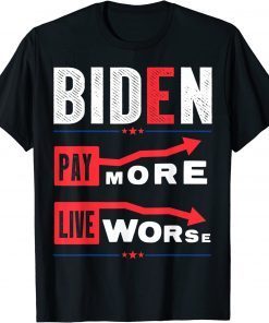 Anti Biden Pay More Live Worse Biden Pay More T-Shirt