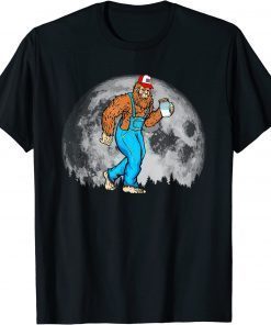 Appalachian Moonshine Bigfoot Full Moon & Overalls T-Shirt