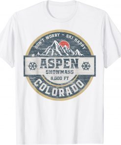 Aspen Colorado Rocky Mountains Tee Hiking Camping Climbing T-Shirt