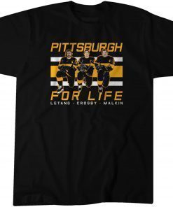 Kris Letang, Sidney Crosby, and Evgeni Malkin Pittsburgh For Life Shirt